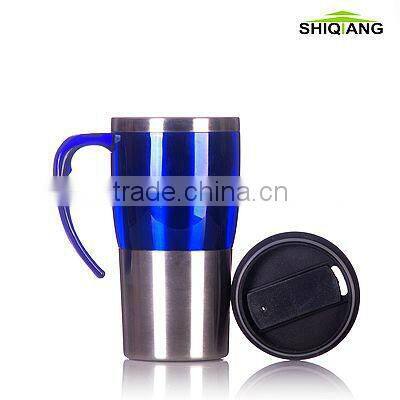 450ml double wall insulated stainless steel tumbler with handle BL-5061 ,different color available