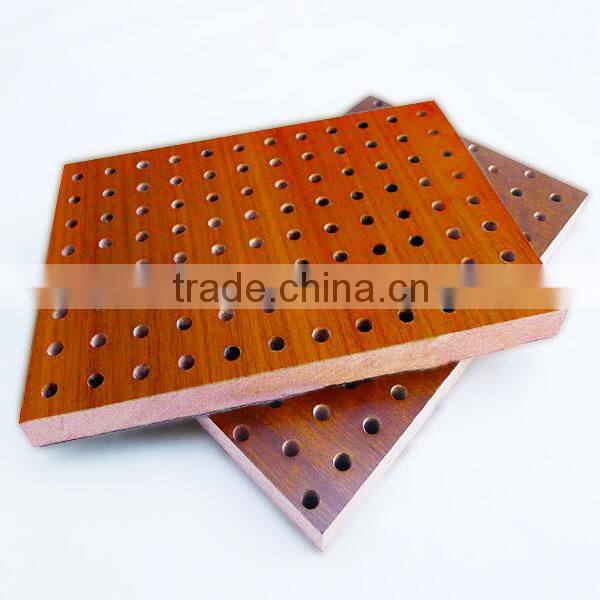 Soundproof sound absorb perforated wooden acoustic panel