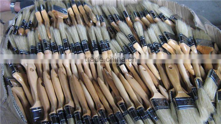 2" 2 1/2" 3" natural bristle brush hog paint brush wood handle