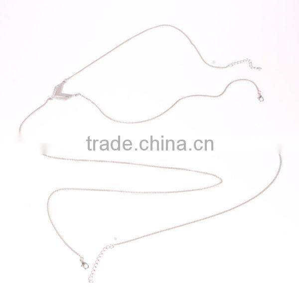 2015 New products metal V of carve patterns or designs on woodwork Women's summer body chains
