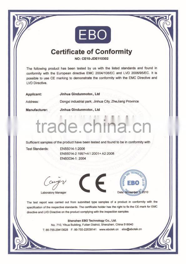 CE CERTIFICATED 300W 12W GEARED DC MOTOR