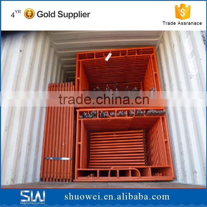 galvanized and color painted ladders and scaffoldings for formwork