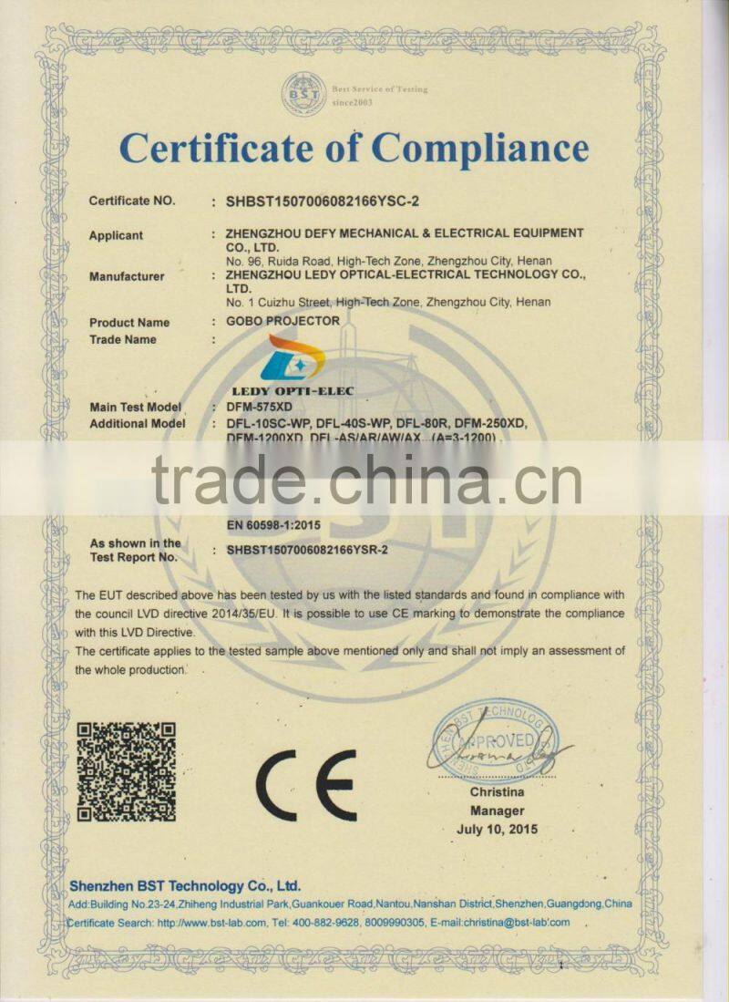 Hot sale high lumens 80W led logo projector