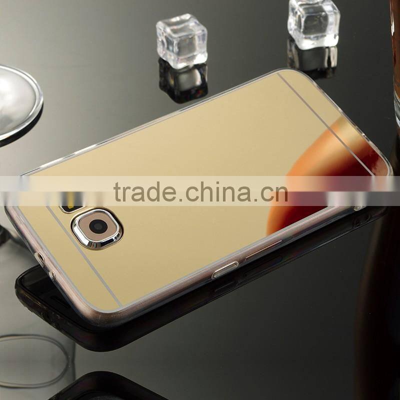 Wholesale Case cover for samsung galaxy s6 , tpu bumper mirror mobile phone case