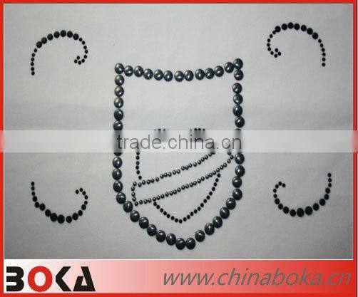 Crown Iron on rhinestone transfer motif for skirts