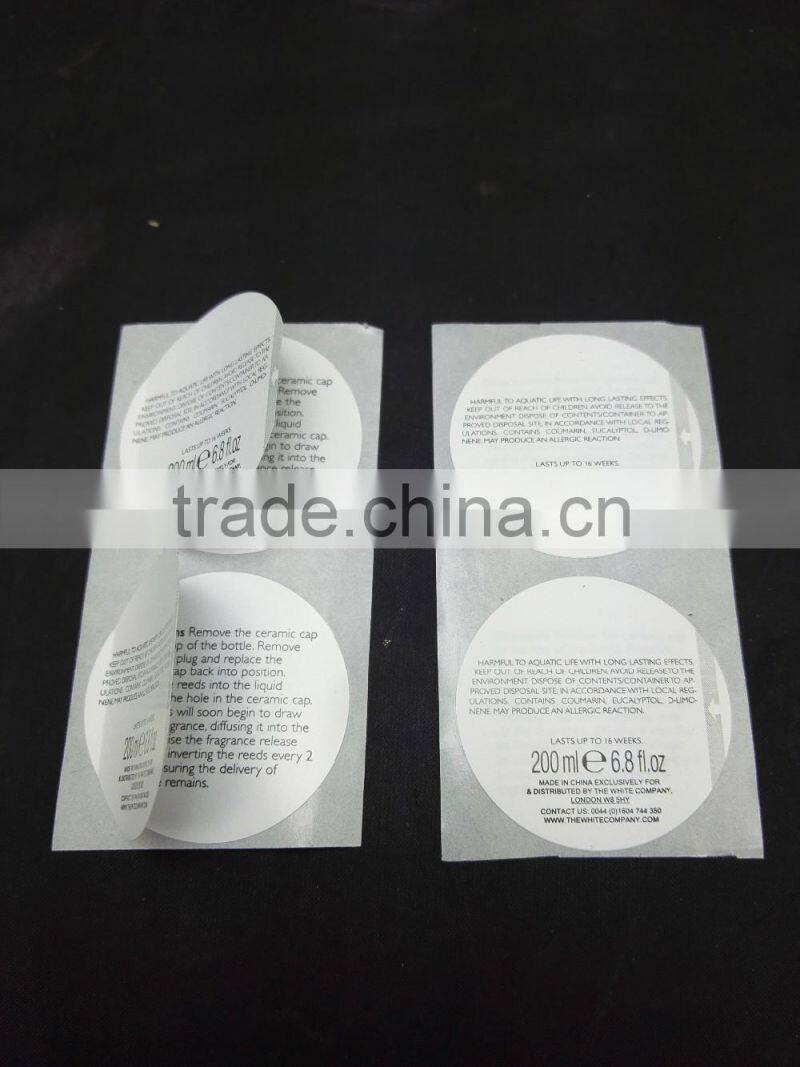 Adhesive two layers labels - multilayer sticker