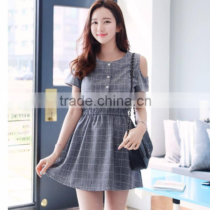 Spring and summer leisure gaberdine retro dress