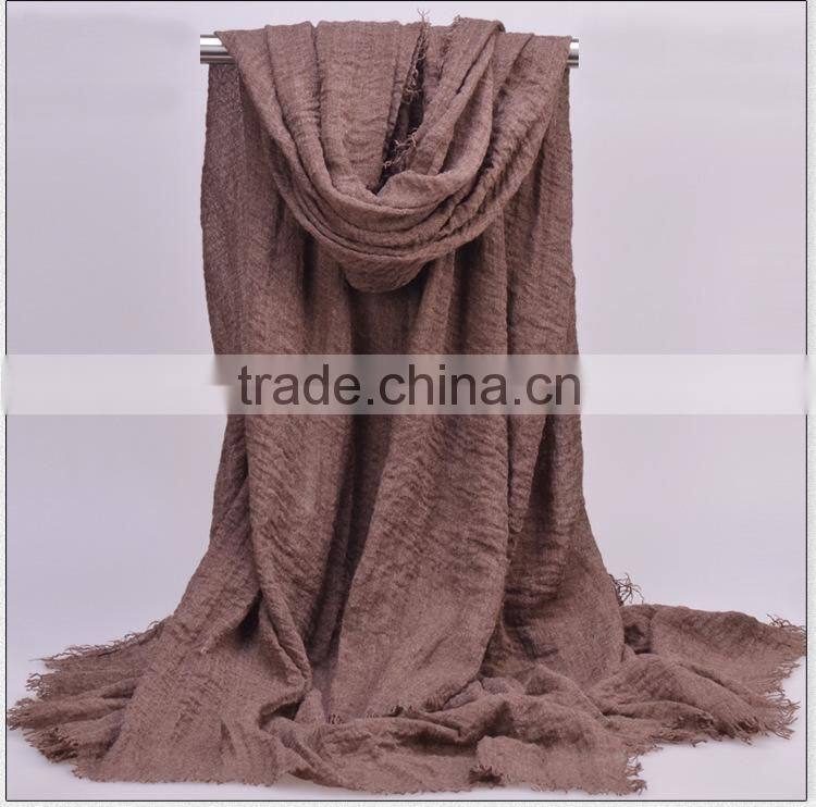 Wholesale Fringe Oversized Solid Color Plain Viscose Hijab