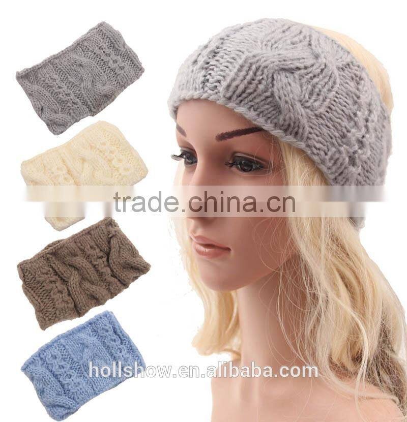 2015 Winter Newest Fahion Women Knitting Acrylic Cotton Headband