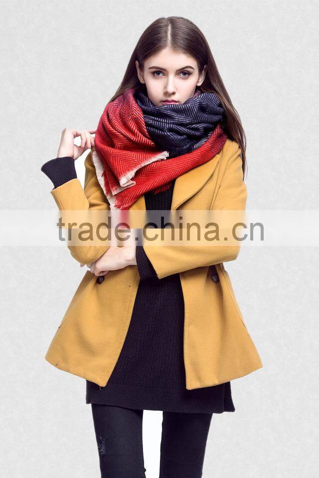 Wholesale New Designer Acrylic Chevron Fashion Winter Women Shawl