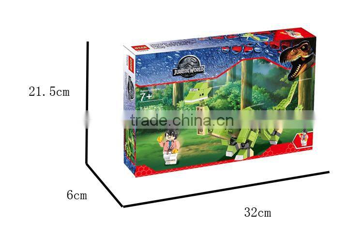 Children plastic blocks dinosaur game dinosaur toy set
