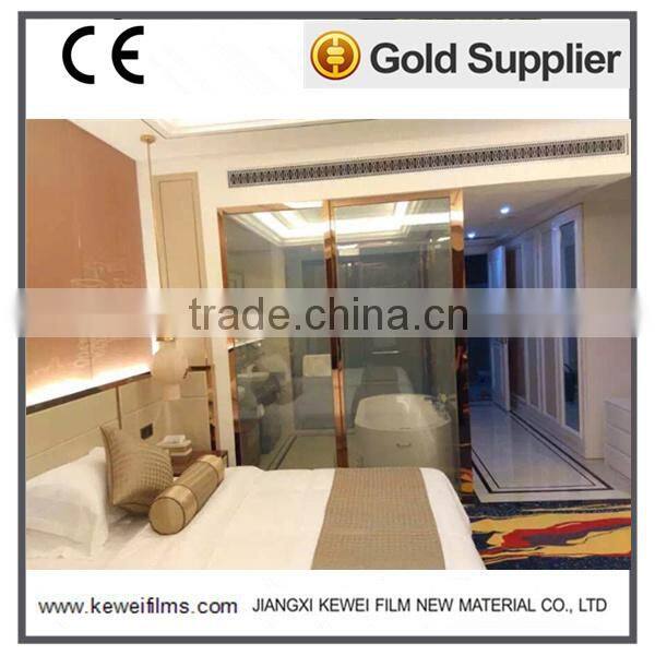 Turn on and off 5+5mm Switchable smart glass for bathroom ,for hotel
