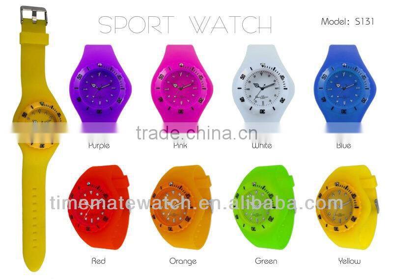 Silicone Rubber Waterproof Diver Watch silicone sanda watch