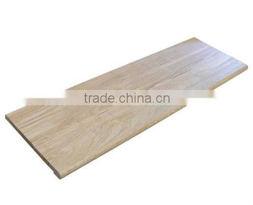 oak wood stair treads with double returns