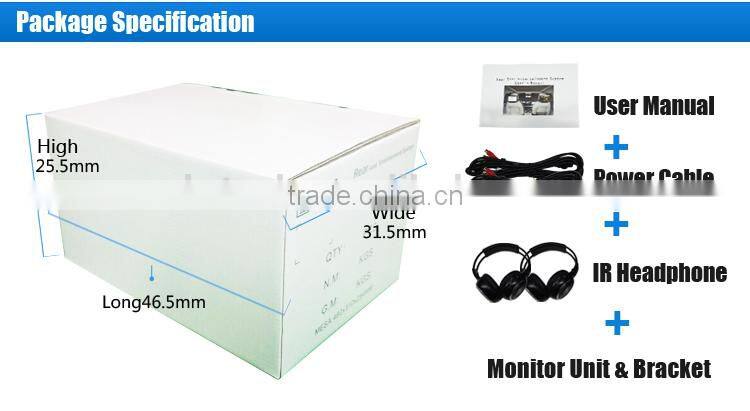 Special for Audi A8 10.1 inch headrest monitor with USB SD