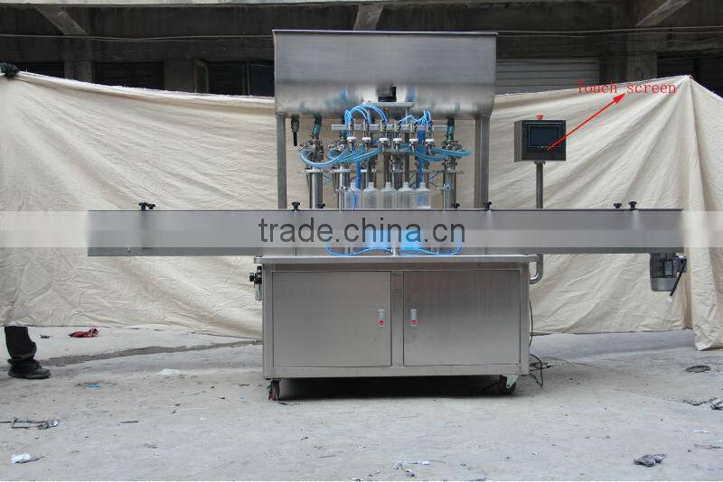 4 nozzles Automatic piston juice filling machine with horizontal fillers