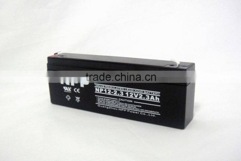 12v2.3ah small 12 volt rechargeable smf battery
