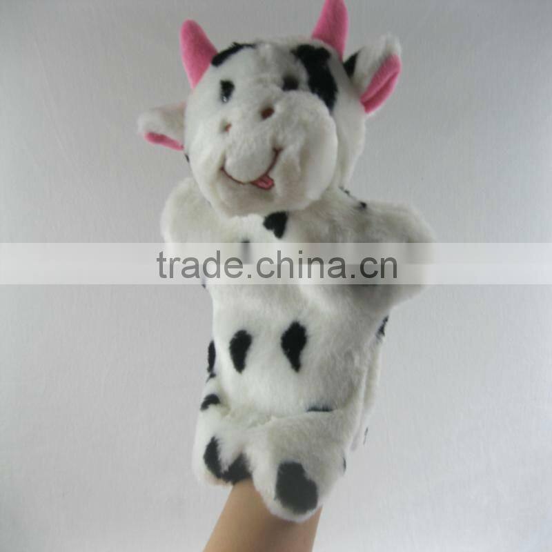 Funny plush frog hand puppet