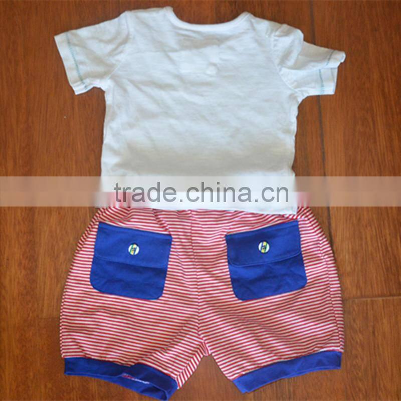 The baby's 100% cotton T-shirt children short-sleeved blouse