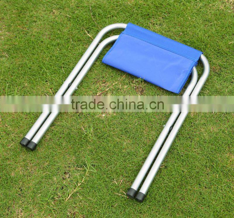 Blue fabric folding chair