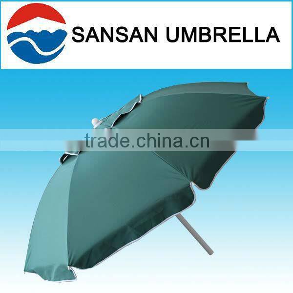 180CM green wholesale polyester fabric windproof beach umbrella