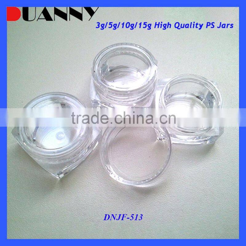 5g Square Cosmetic PS Jar Packaging,5g Square PS Jar