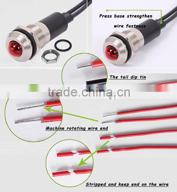 chinese porn 10mm diameter metal 12volt red led signal light