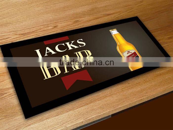 customized advertising nitrile rubber non woven bar runner