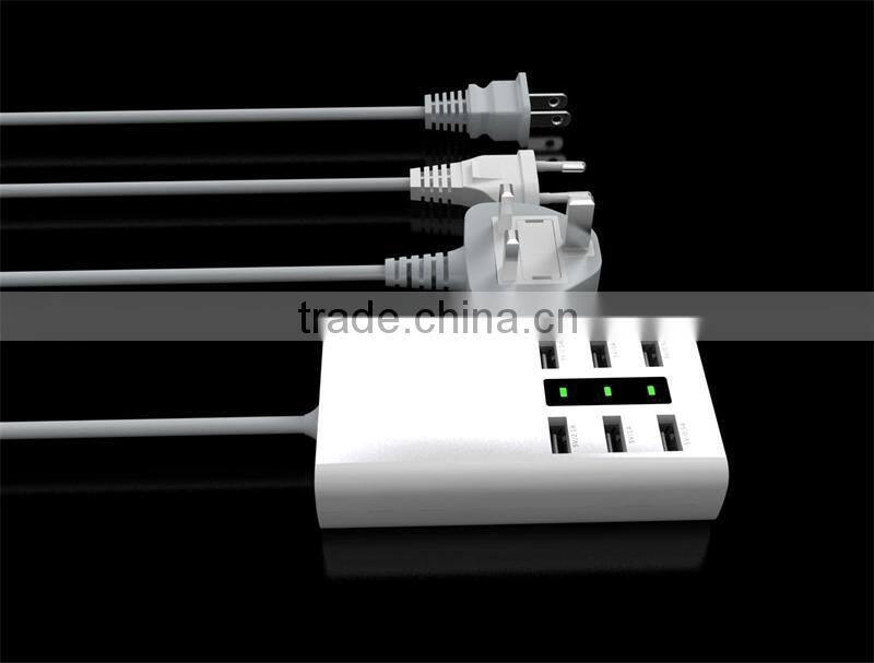 New Compatiable 6 Port USB Power Adapter for All Mobile Phone and Tablet