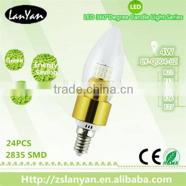 220V 240V e12 e14 led candle bulb with CE ROHS made in China