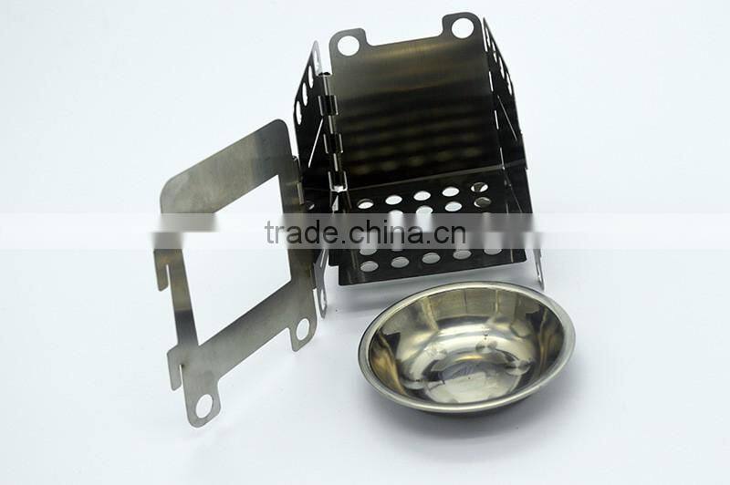 2016 hot sale new emergency portable foldable survival mini pocket wood burning credit card stove for survival kit