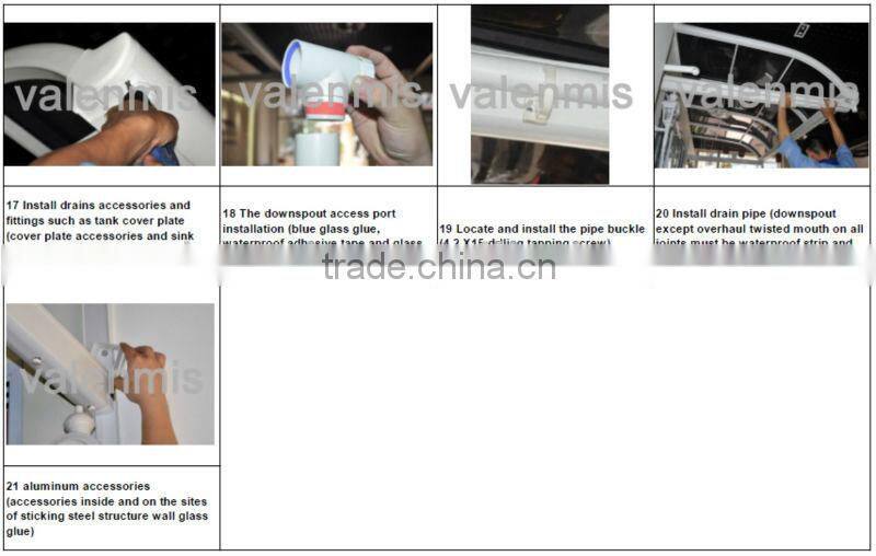 2016 Aluminum balcony awning with LED light