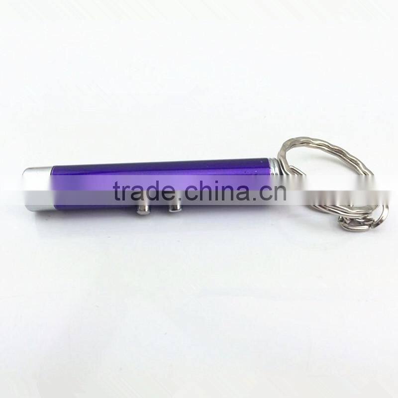 2 in 1 mini laser Counterfeit money detector pen ,multifunctional led pen with keychain