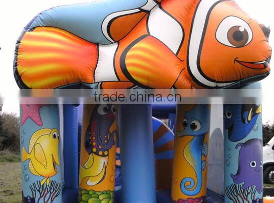 32ft long small Inflatable Seaworld Obstacle Course for kids