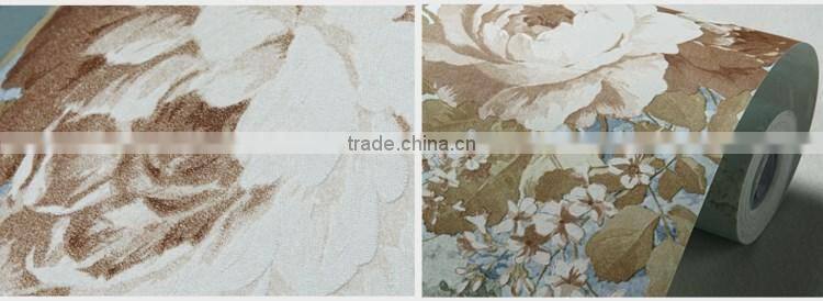 interior flower tree pattern wallpaper /natural wallpaper