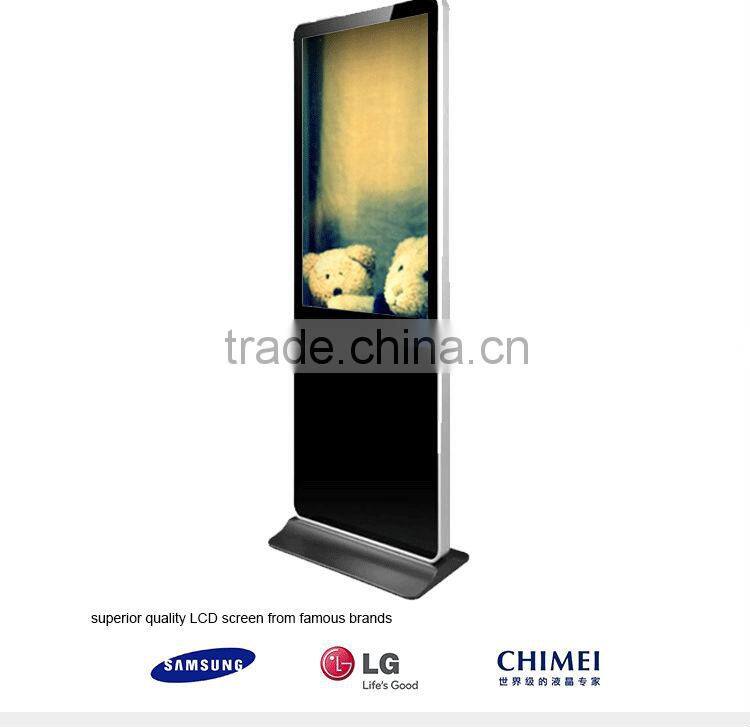 Flintstone Freestanding Stand Alone Advertising LCD Display solo/42 inch indoor advertising equipment for hotel lobby