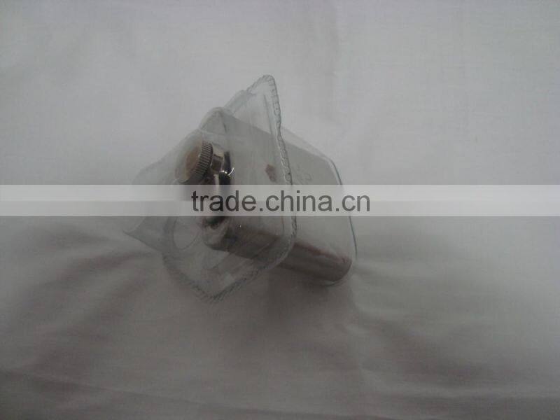 Top grade 5oz hip flask with blister packing for gift set