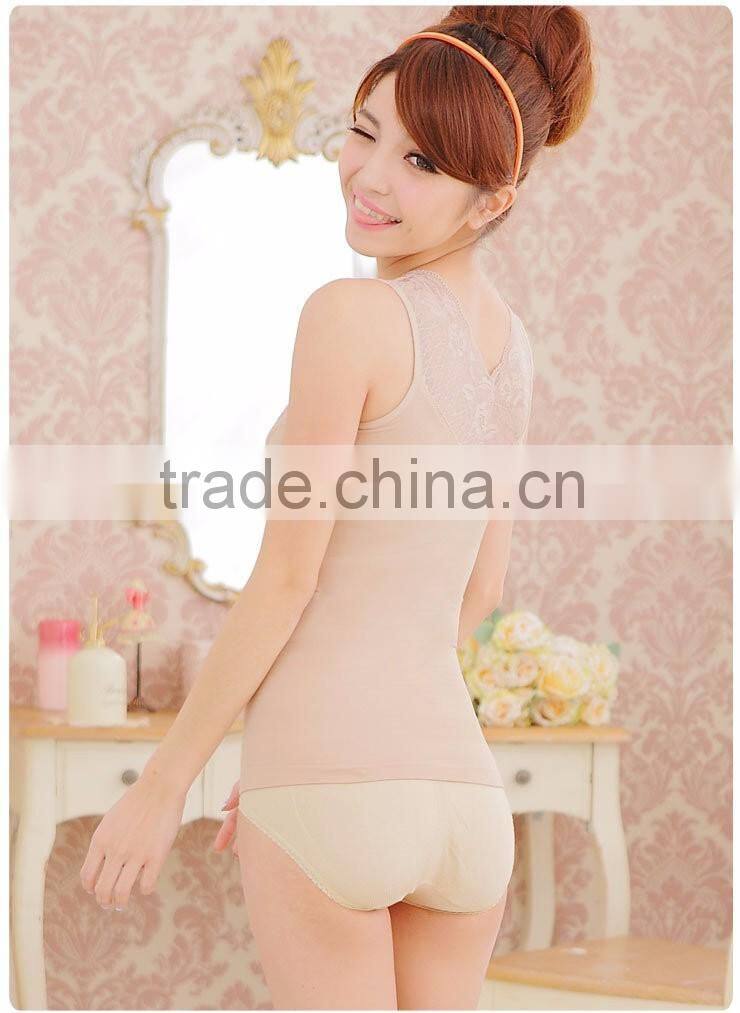 2016 New Slimming Underwear Tanktop Lace Collar Vest Ladies Abdomen Chest Supporting Corset Shapewear
