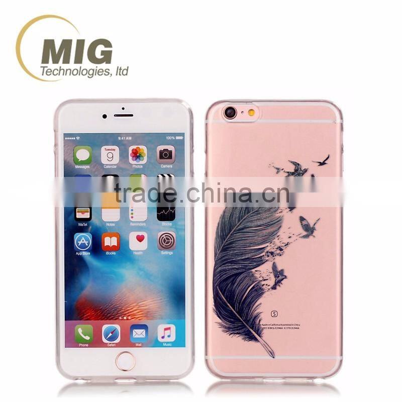 Fasion design Transparent TPU phone case , sample free mobile phone case for iphone 6/6S PLUS