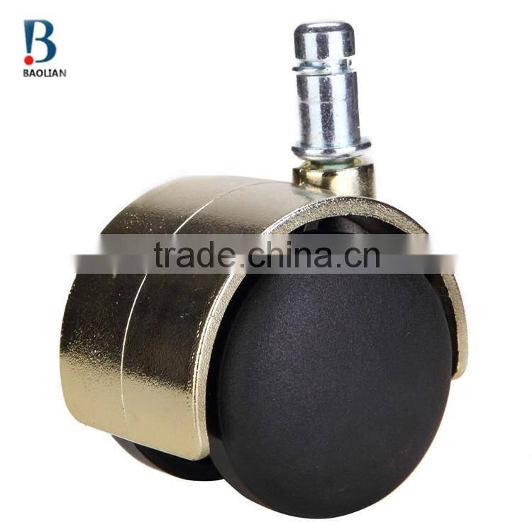 2016 china hot-sale 2 inch golden electroplated adjustable furniture caster wheels