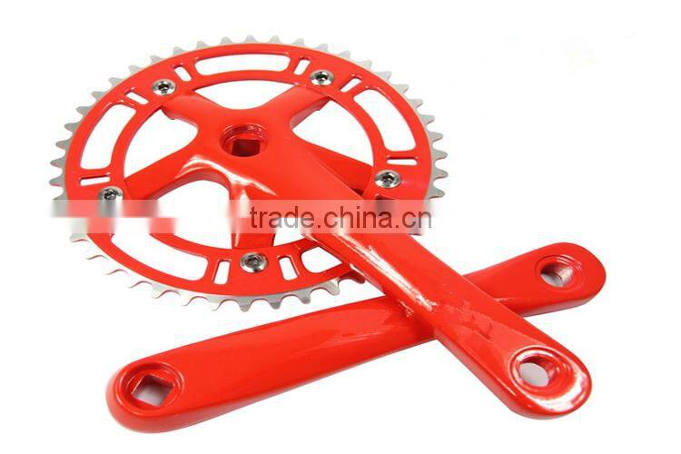 Single speed bicycle alloy chainwheel and crank