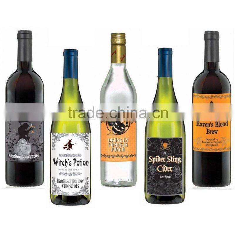 2016 Promotion Self Adhesive Kraft Paper Bottle Label Sticker