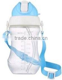 BPA free water drinking bottle for kids with sippy and ribbon
