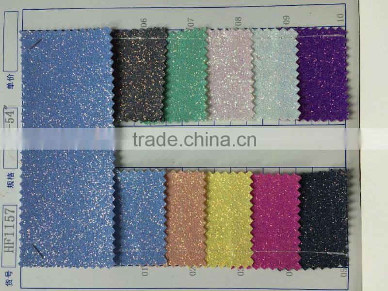 2016 new design shining lace glitter PU synthetic leather
