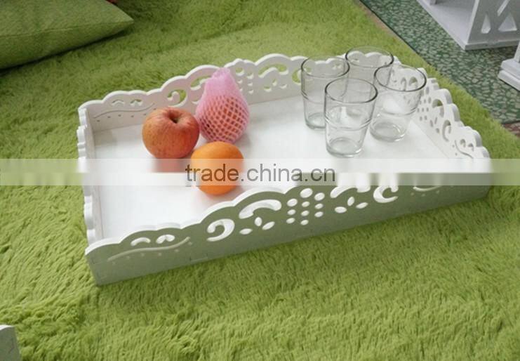 High quality elegant indian wedding decoration serving tray wooden dry fruit tray