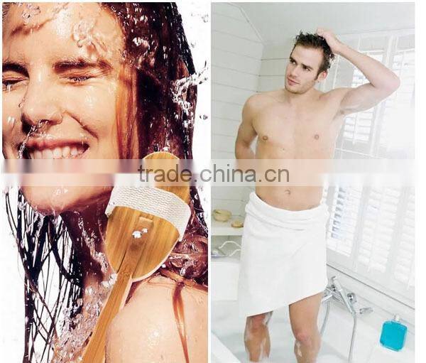 Natural Boar's Bristle Wooden Handle Bath Shower Body brush