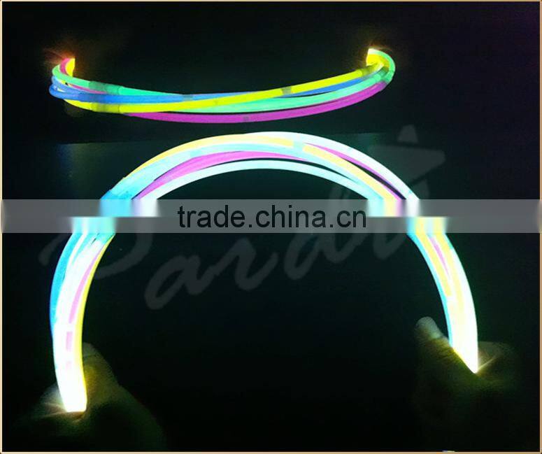 Multi color nightclub glow in the dark halo necklace
