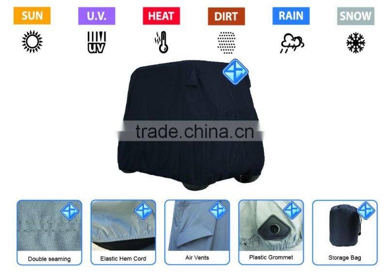 Waterproof and practical non woven fabric 2 seater golf cart rain cover