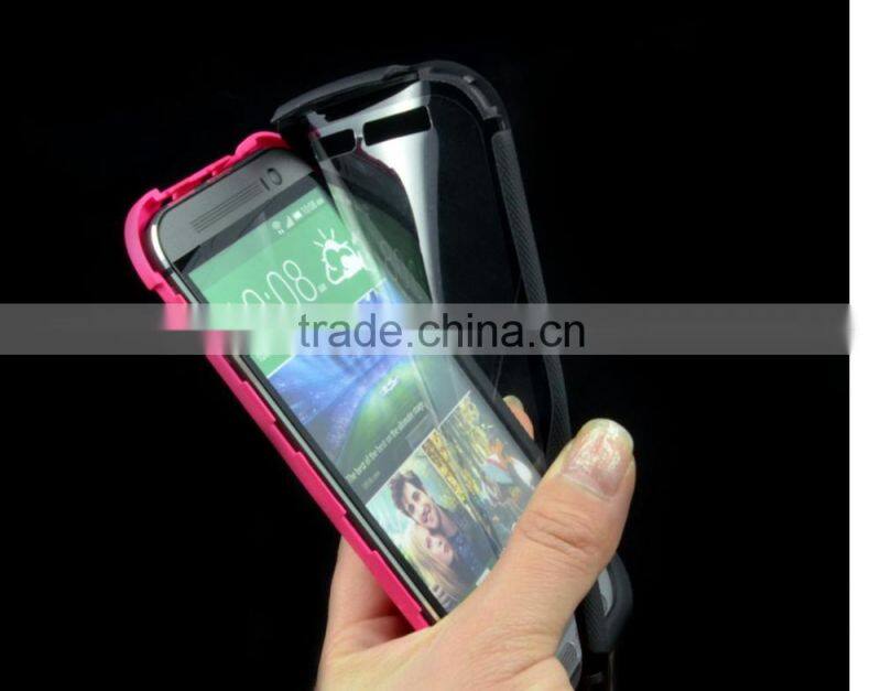 Hybrid Shock Proof Silicone Mobile Phone Case For HTC M8