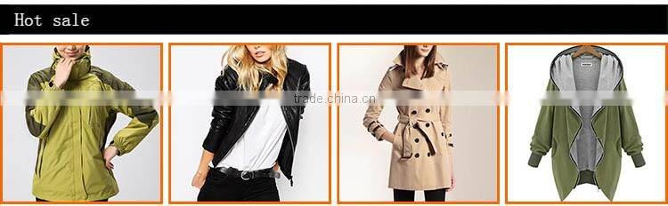 leather woman fashion jacket with zipper pockets pu jacket simple design for lady